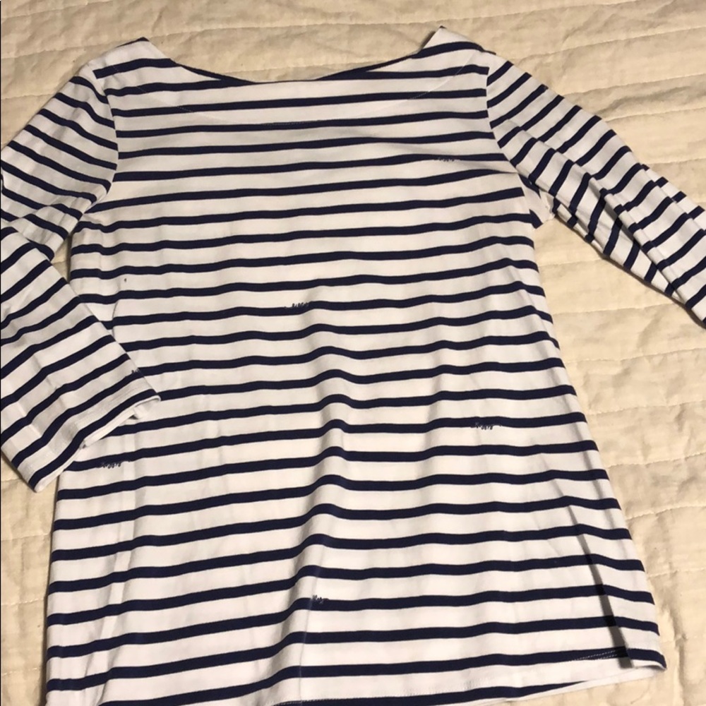 Lilly Pulitzer striped navy top